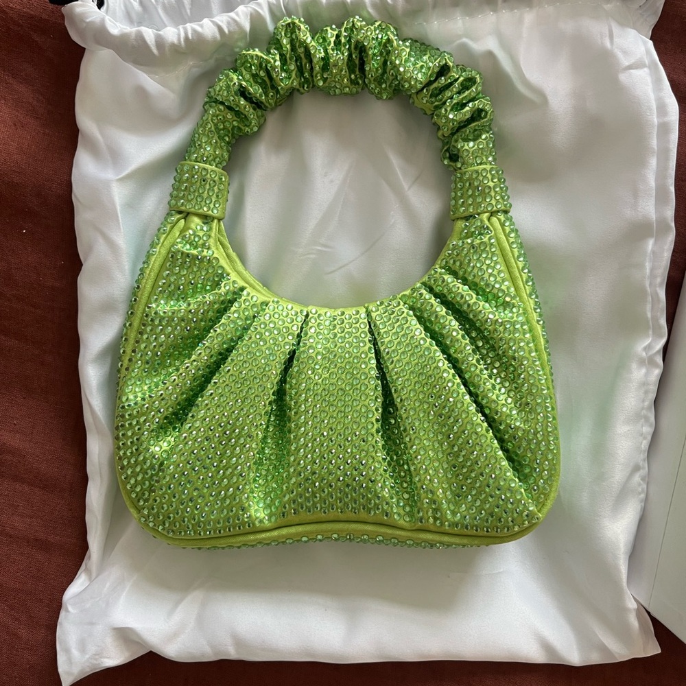 JW PEI Mini Green Rhinestone Bag